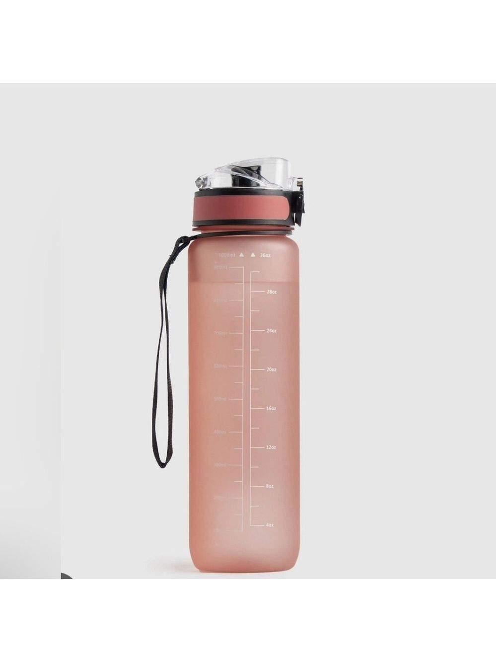 Gym Sport Motivational Water Bottle with Strap